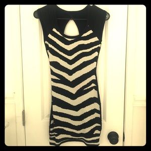 Sexy Print Black Bodycon Dress 💕